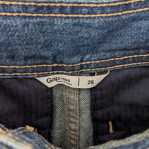 GAP Denim Button Front Mini Skirt Size 26 - Picture 3 of 6